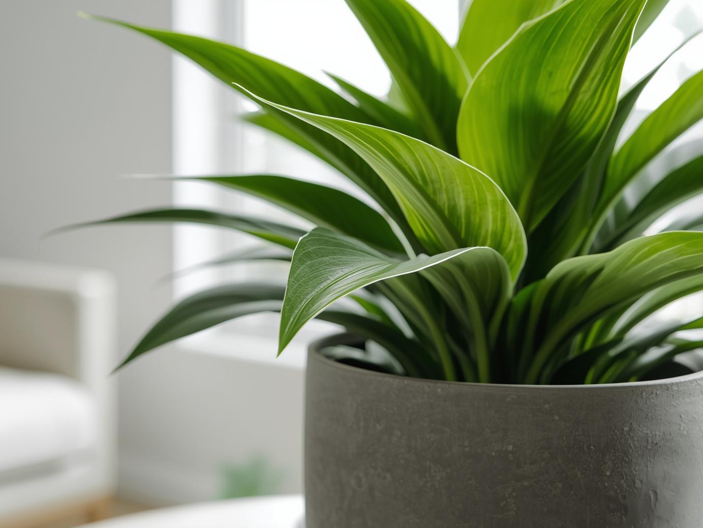 Beautiful low-maintenance houseplant in stylish pot